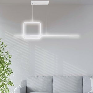 Fabas Luce Bard plafoniera smart LED 39w luce calda quadrata moderna  dimmerabile bianco