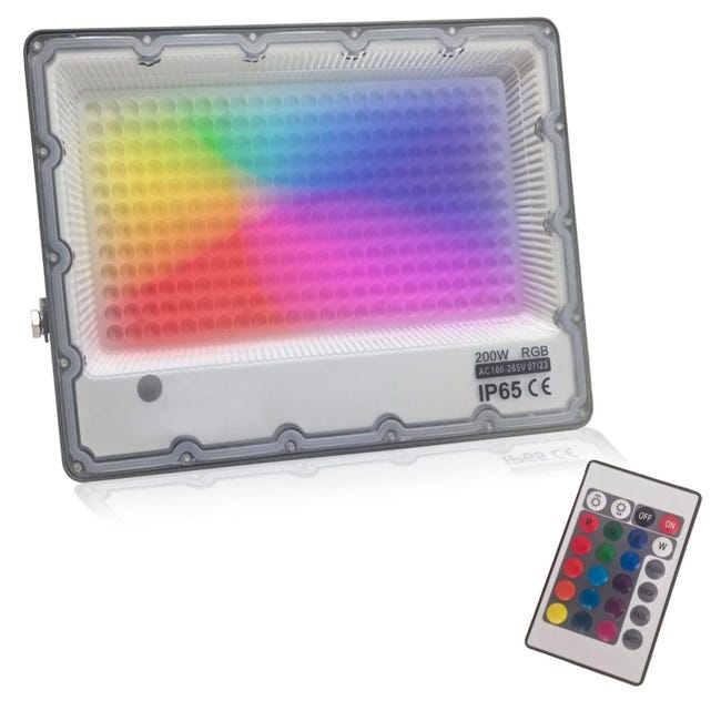 Faro LED Da Esterno 200W MULTICHIP IP65 18.000 Lm NERO - Foto 4