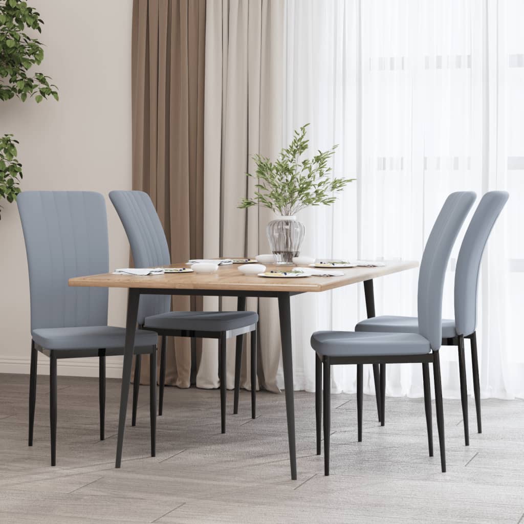 Maison Exclusive - 7 Pz Set Tavolo e Sedie Sala da Pranzo Bianco e Grigio  Chiaro