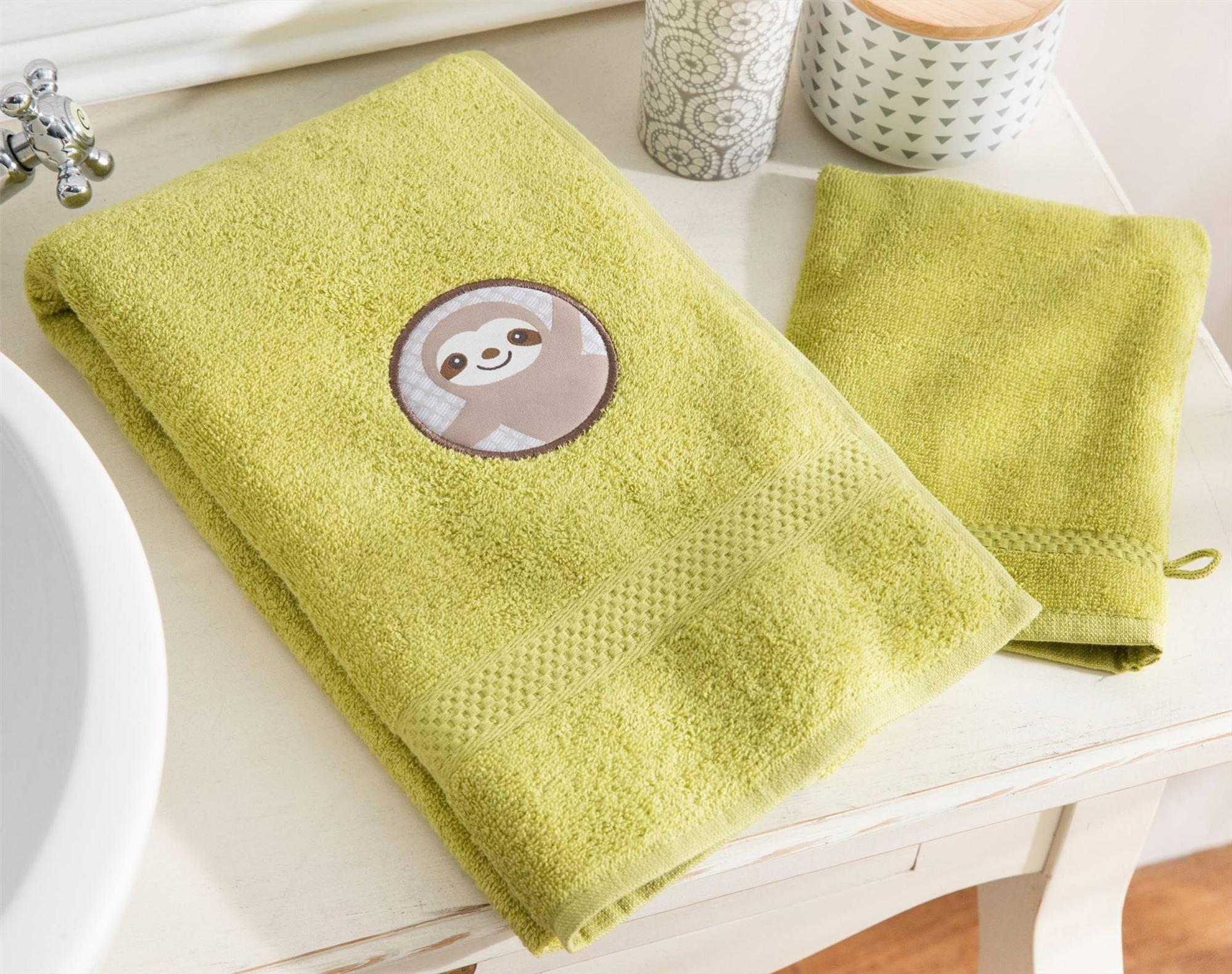 Serviette De Toilette Sensei Maison - 100% Coton épais - Modèle 'Madame' Brodé, Couleur Pétale