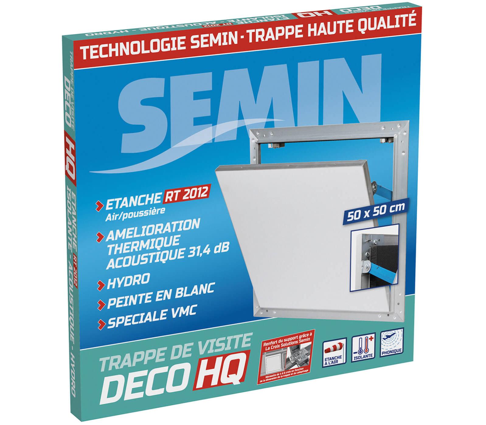 Semin Trappe de Visite HQ Hydro - 500 x 500 mm - Blanche - Isolante et Etanche - 4