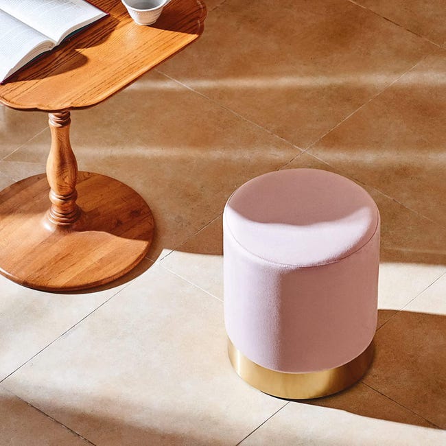 Pouf In Velluto Poggiapiedi Sgabello Per Casa Soggiorno Letto