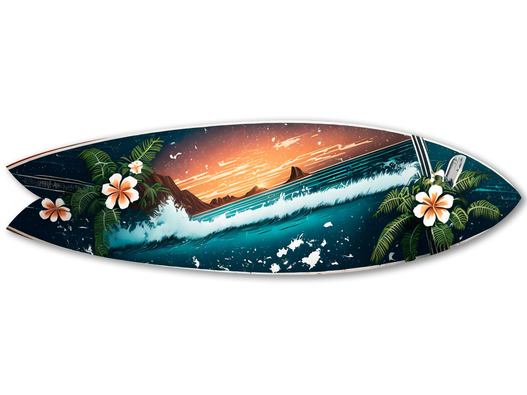 Planche surf deco, decoration murale, planche surf imprimée, alu-dibond