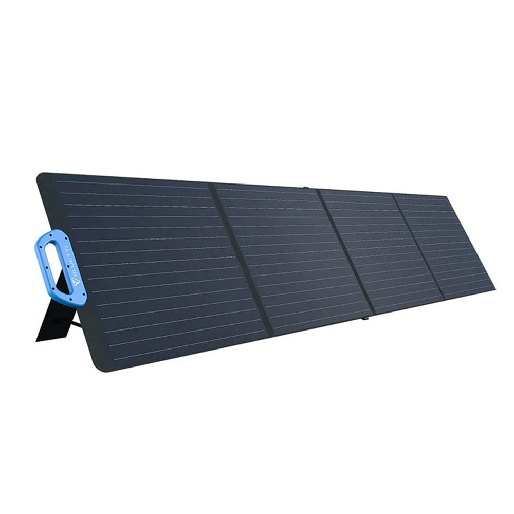 Panel Solar BLUETTI PV200, 200W Monocristalino PV200 Panel Solar  Fotovoltaico Plegable y Portátil IP54 con Asa de Puerto y Patas Ajustables