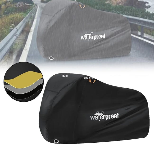 Housse Imperméable pour Vélo Moto, Protection UV, Tissu 210T Robuste avec  Trou de Verrouillage pour VTT, Vélos de Route