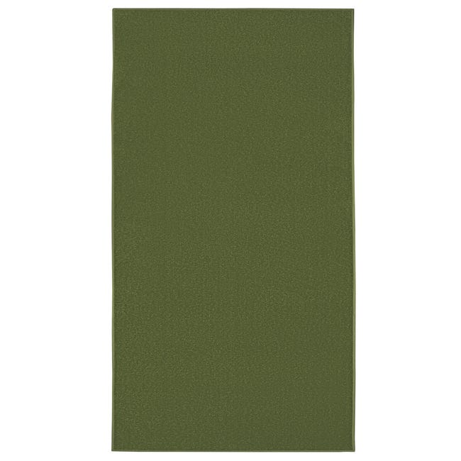 TAPISO Mono Tappeto per Corridoio Ingresso a Pelo Basso Moderno Verde Uni  Interiore Esteriore OEKO-TEX 90 x 550 cm