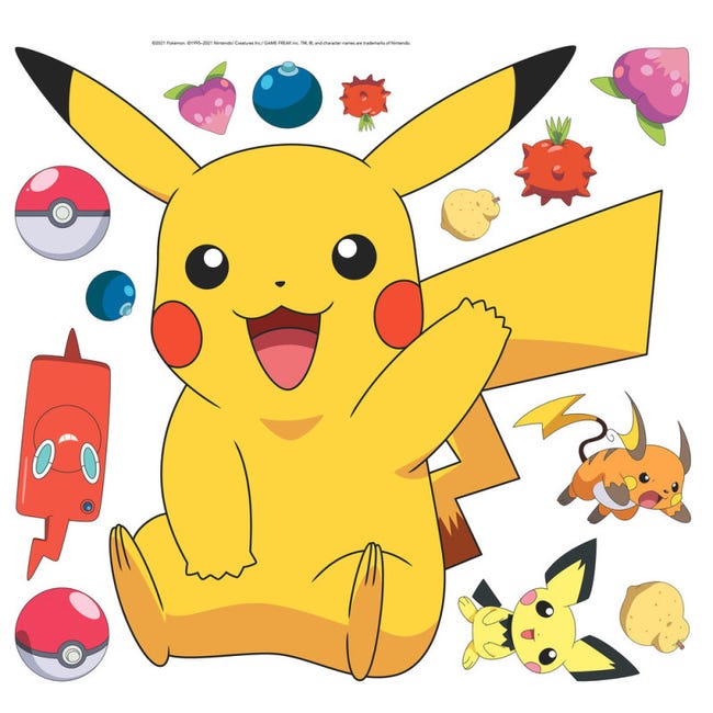 Pokémon - Pochette de stickers épais repositionnables - Des scènes