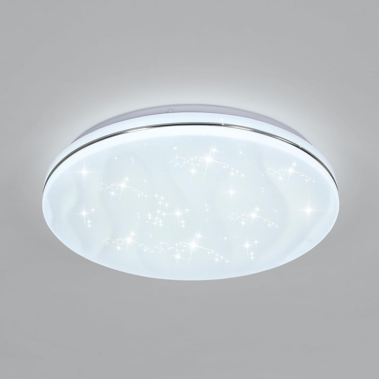 SWANEW Lustre de plafond LED 24W avec effet ciel étoilé, éclairage