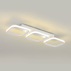 Luz de techo LED, luz de dormitorio, iluminación de sala de estar, 13 W, luz  blanca cálida, triángulo ultrafino, lámpara de techo de acrílico transpar