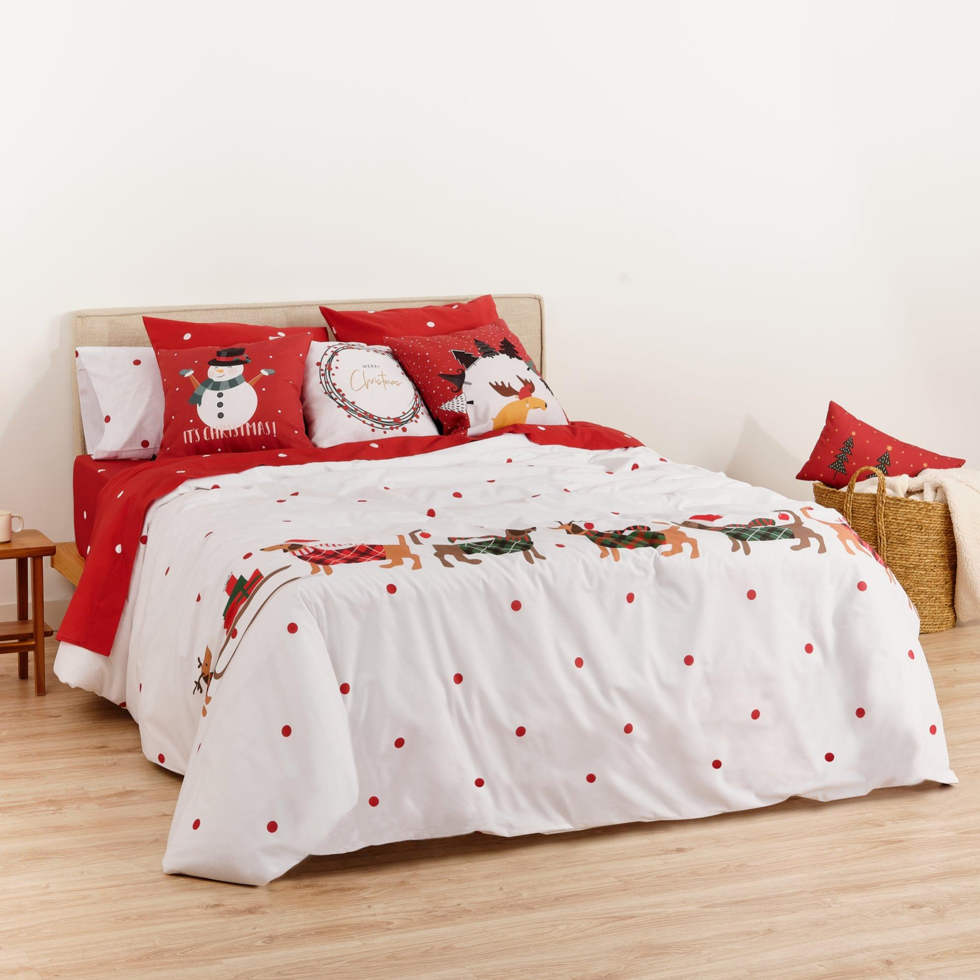 COTTON ARTean Copripiumino In 100% Cotone Per Letto 200 Cm - Stampa Botanica - 290x240 Cm + 2 Federe