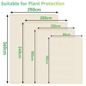 Housse d'hivernage et de protection pour plantes 200x300cm avec fermeture  glissière