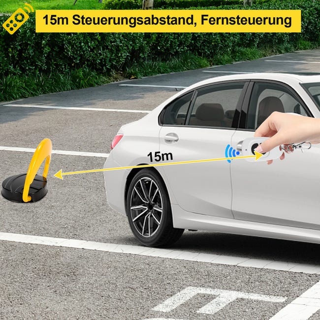 Barriere de Parking Rabattable, Controle a Distance 15m Verrou de  Stationnement avec Telecommande, Système d'alarme intelligent