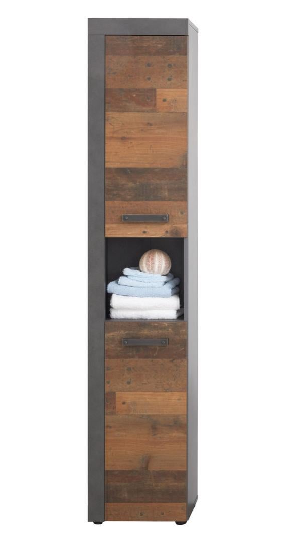 CancunIndy Armoire haute pour salle de bain, 2 portes, 1 compartiment