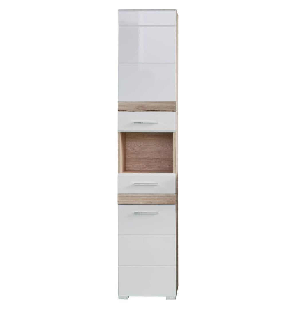 SetOne Armoire haute salle de bain, 2 portes, 1 tiroir, 1 compartiment