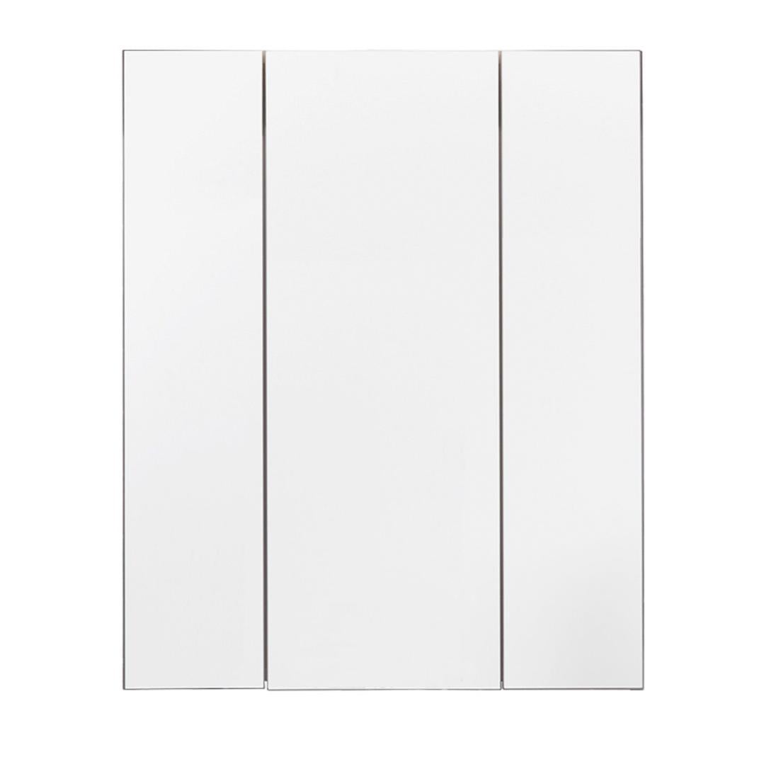 SetOne Armoire de toilette murale avec miroir, 3 portes, argent fumé