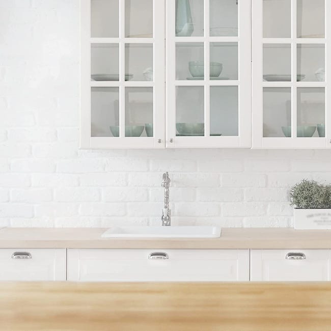 Piastrelle 3d mattonelle da cucina muro bagno stanza rivestimento  impermeabile adesivo effetto marmo KIT da 12 pz totale copertura 5.5 mq  Bianche