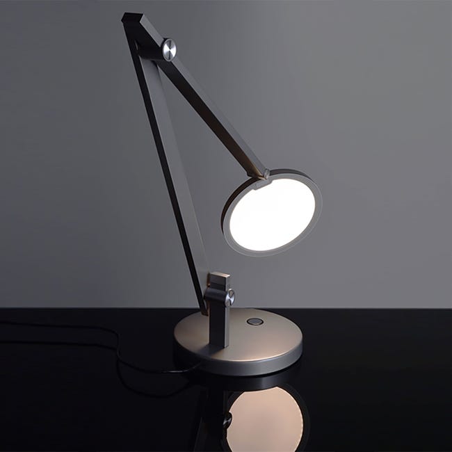 Lampada da tavolo touch LED 12W luce da scrivania ufficio dimmerabile 3000K  230V GRIGIO