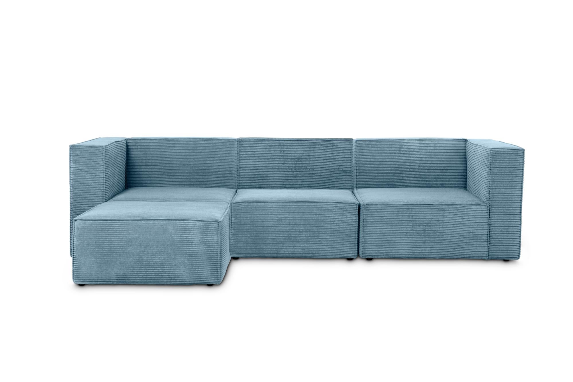 LiveDeco Pouf A Pera Velluto A Coste Blu Scuro – 110x80x70 Cm, Sfoderabile, Riempimento Antifuoco M1