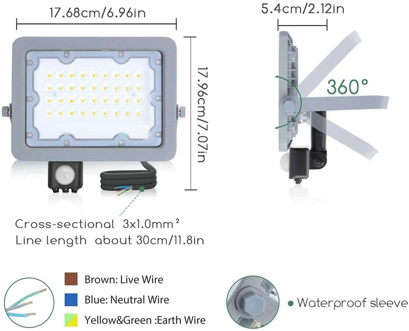 faretto led esterno con sensore crepuscolare bricoman