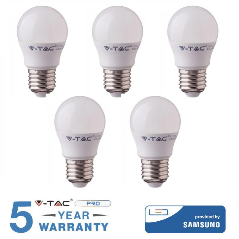 10 Lampadine LED V-TAC 4W E14 P45 – Equivalente 30W – Luce Calda/Fredda/Neutra 320 Lumen - Foto 4