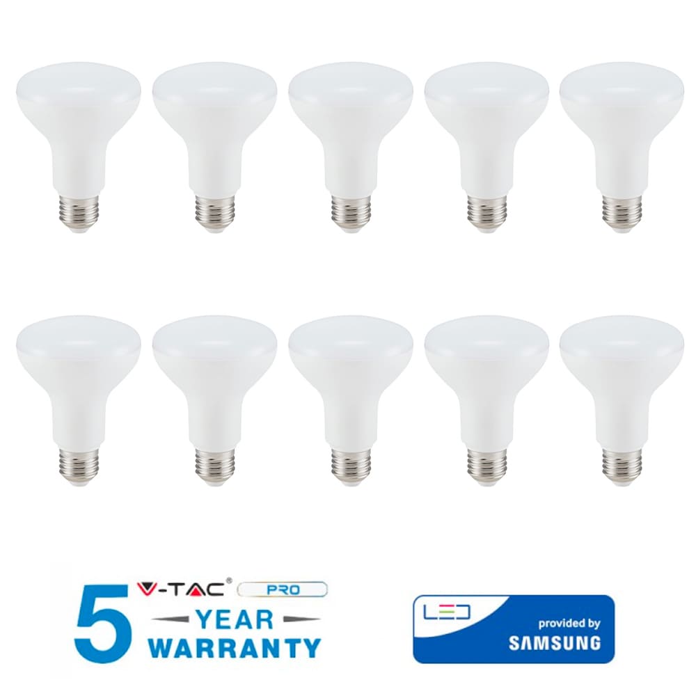 Kit 10 Lampadine led 8.5W Bulb A60 V-TAC attacco E27 Luce Fredda 6400K