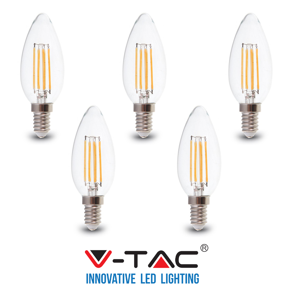 Confezione 2 Lampadine LED A Candela E14 6W Equi.40W 470lm 10000H 1primer Leader 85651993