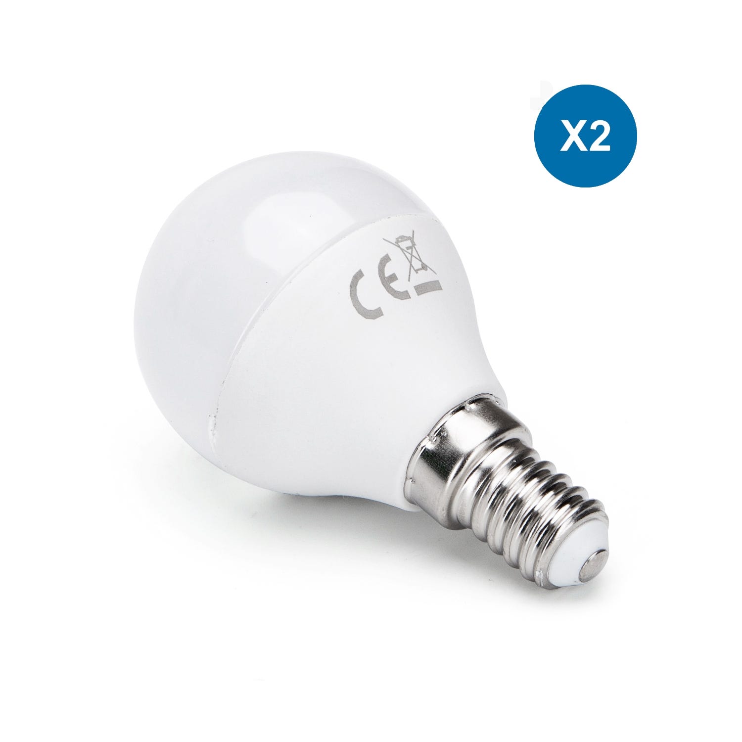 LAMPADINA LED SMART WIFI E14 G45 6.5 W ALEXA GOOGLE HOME 2 PEZZI  RGB+2700K-6500K