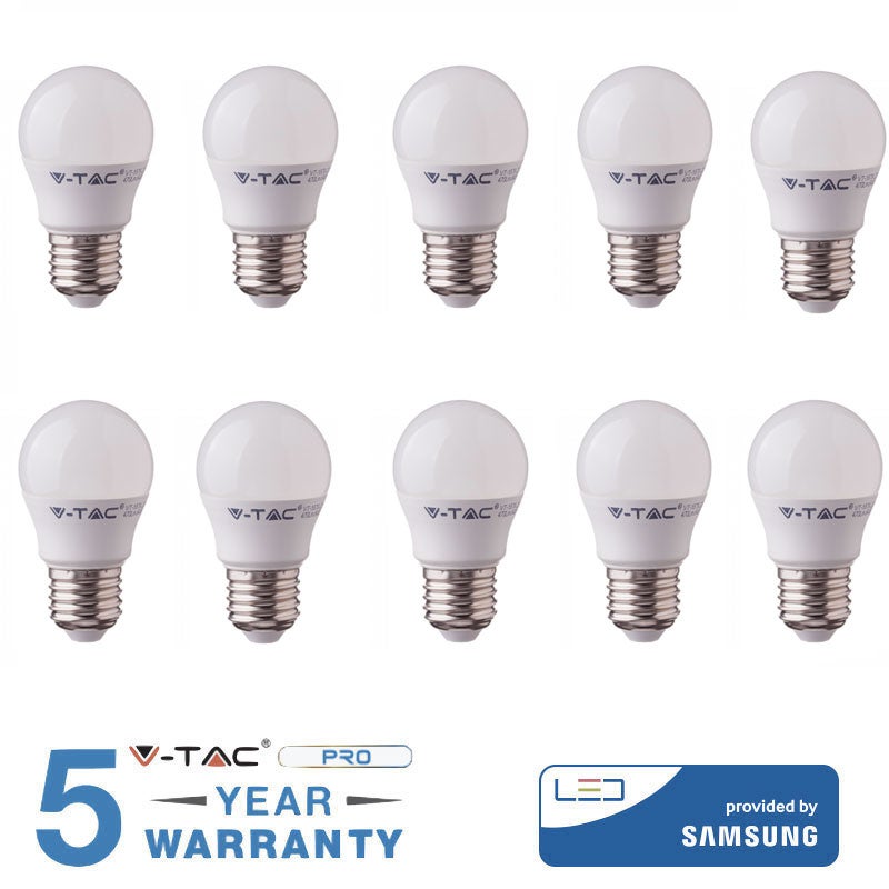 Kit 6 lampadine LED Philips - Goccia 5,5W (40W) - E27 - Luce Calda