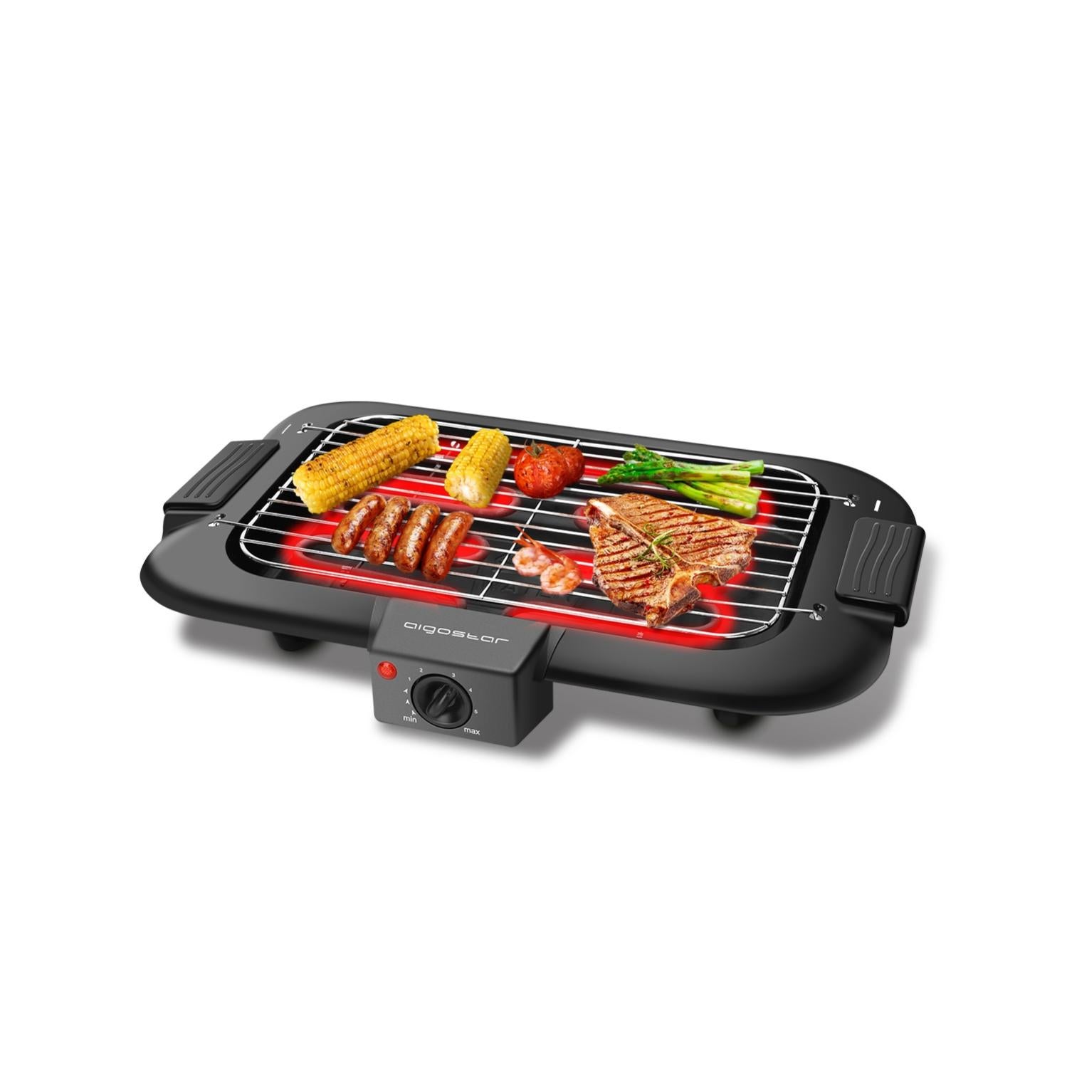 Griglia Portatile Rotonda Mini per Barbecue da Esterno, Fornello a Carbone per Uso Domestico