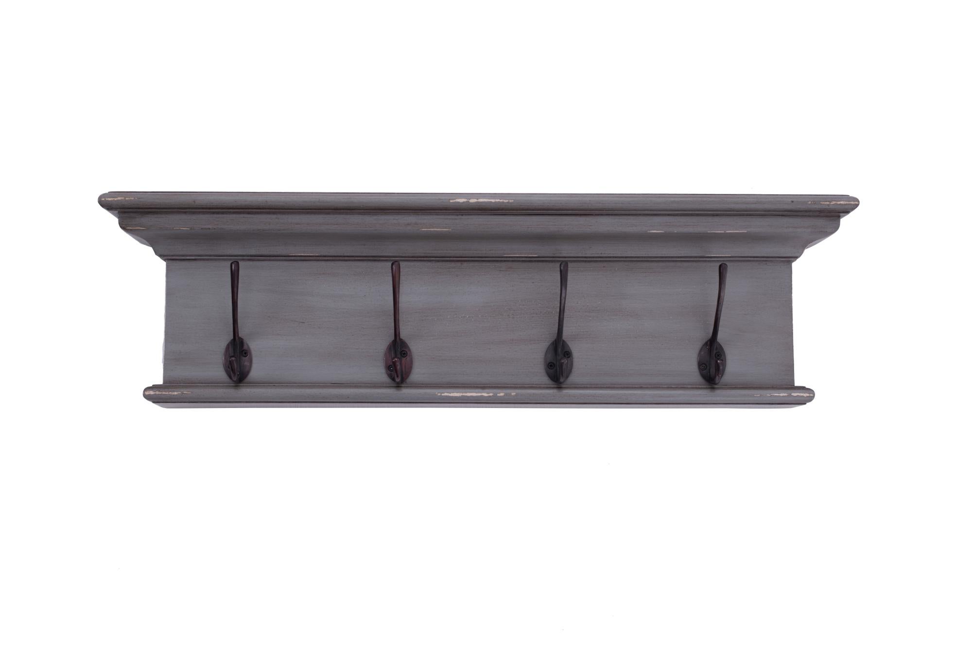 Halifax Armoire murale avec 4 crochets, marron, gris. Leroy Merlin