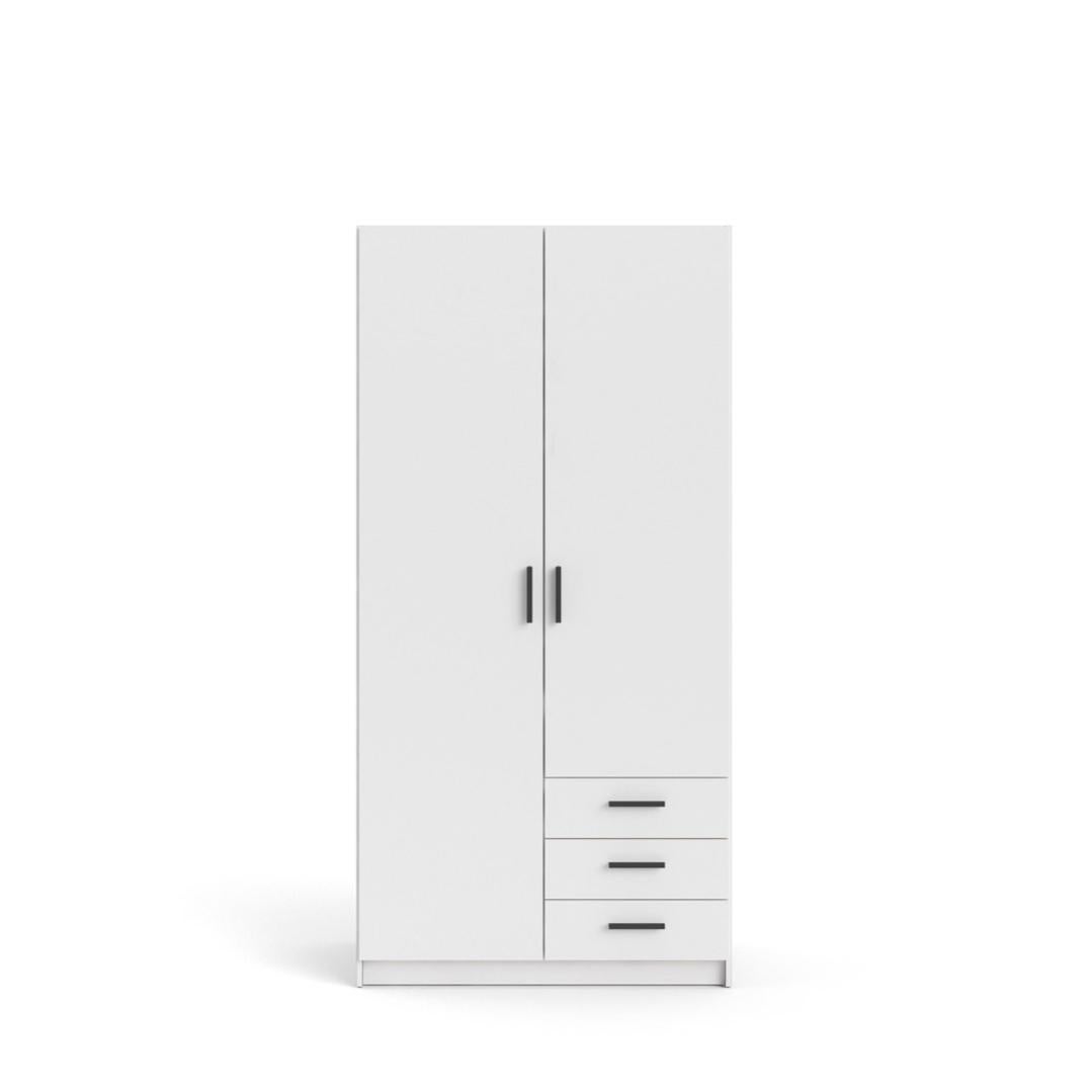 Spell Armoire 2 portes et 3 tiroirs, blanc. Leroy Merlin