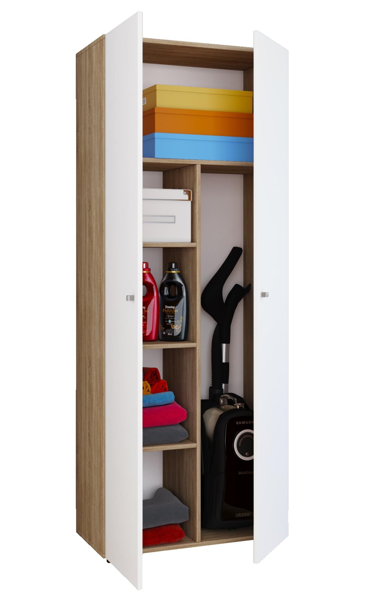 Étagère à dossiers Ingo Blanc 80x182.4cm avec rehausse d'armoire et