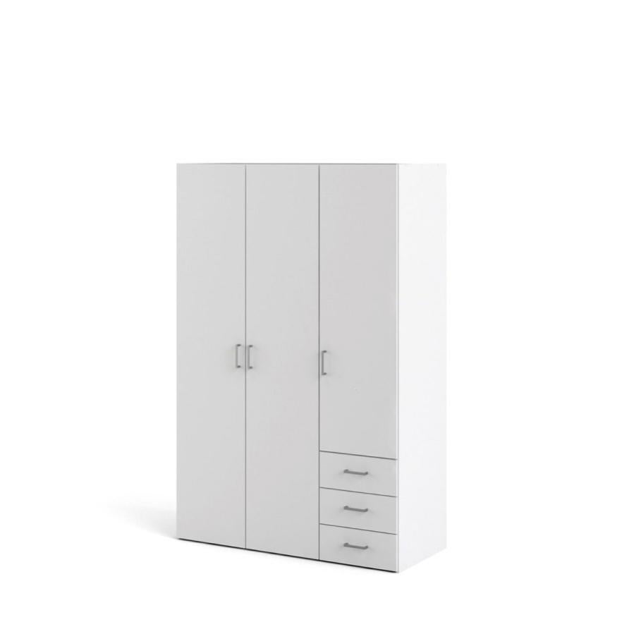 Spell Armoire 3 portes, 3 tiroirs blancs. Leroy Merlin
