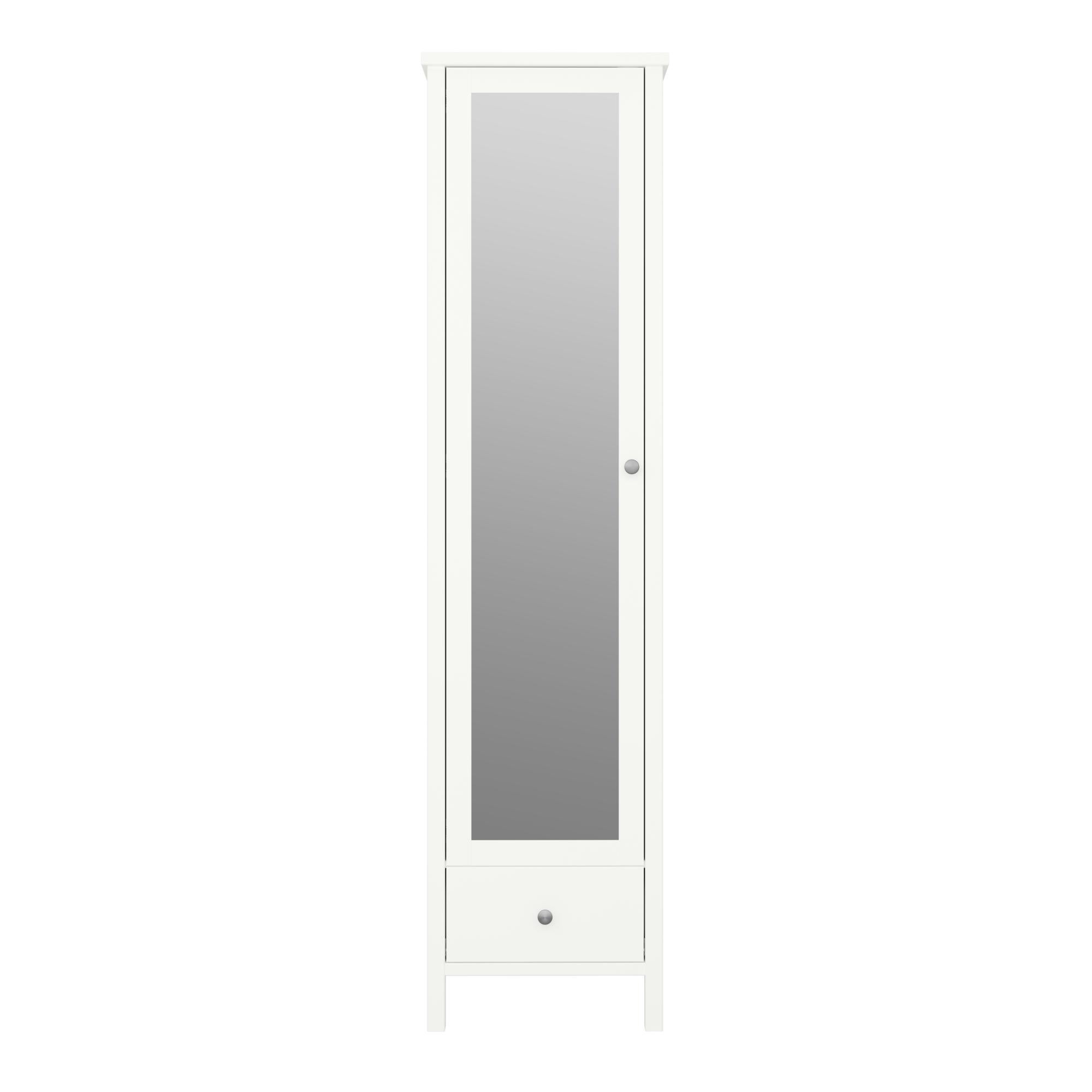 Trone Armoire 1 porte miroir et 1 tiroir, blanc laqué. Leroy Merlin