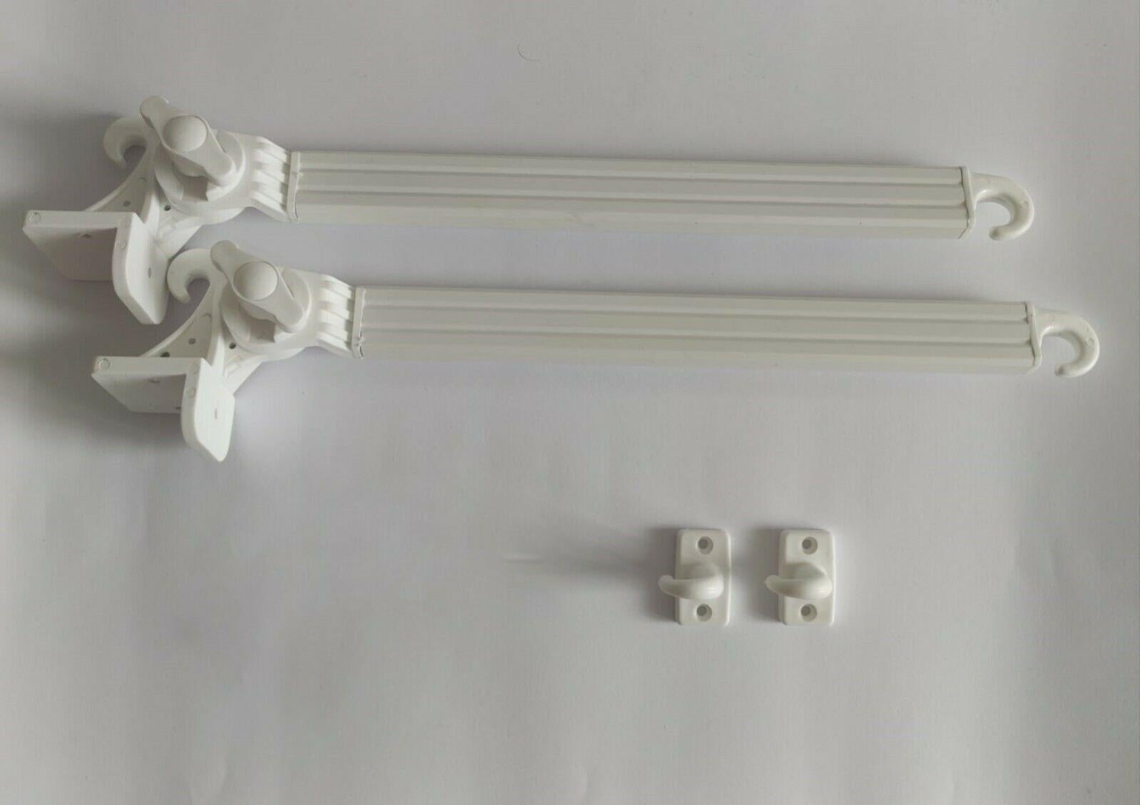 Ganci Per Tende Da Sole Da Balcone - Coppia In Ferro O Plastica, Universali Per Esterno