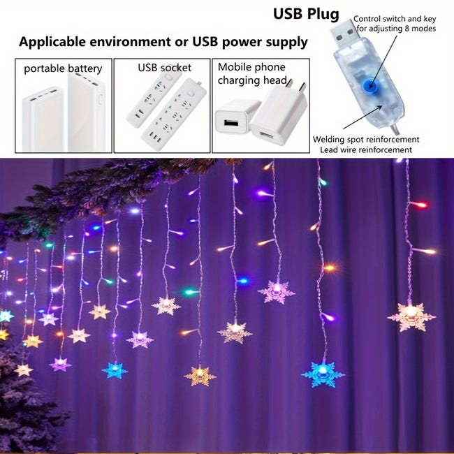 18€13 sur Guirlande lumineuse LED de Noël USB à distance