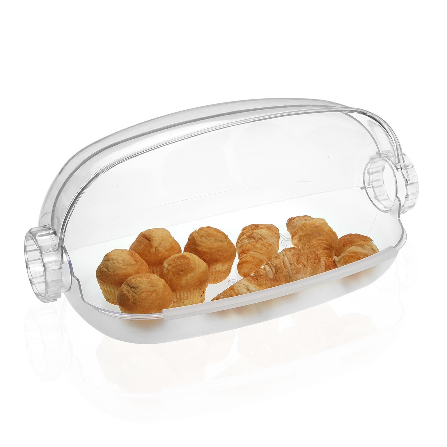 Contenitore con coperchio per frigo vetrina porta pane dolci croissant da  cucina casa bar vassoio in plastica