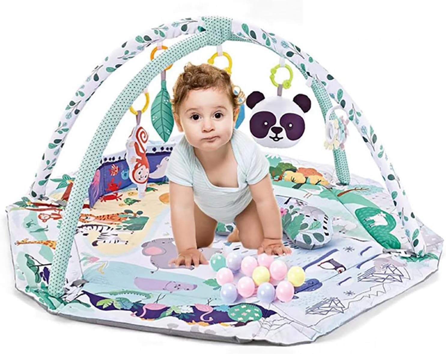 Tapis de jeu éducatif interactif pour bébé, tapis de jeu pour bébé, coussin  de fonction de parc, tapis pour bébé de 0 à 12 mois