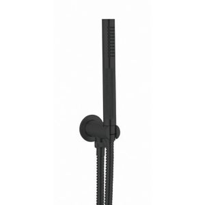Set pour la douche en noir CZT050-1 avec flexible, support et