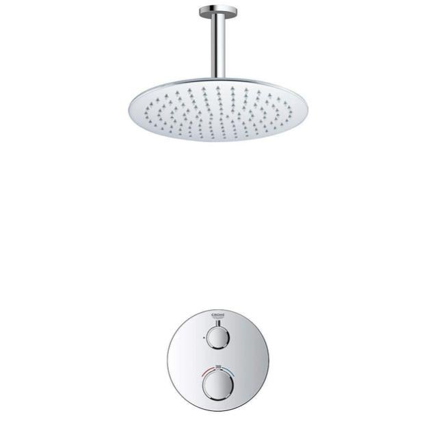 Grohe ensemble de douche grohtherm avec douche de tête encastrée
