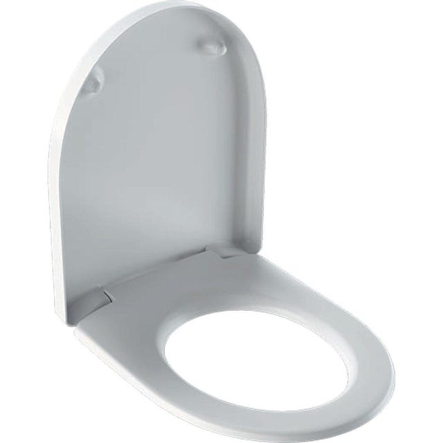 Geberit Acanto Abattant WC avec couvercle TopFix avec frein de chute et  déclipsable blanc