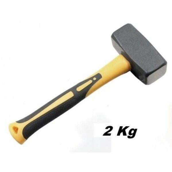 Mazza Da 4 Kg Con Manico In Fibra – Martello Da Muratore BURG, Coppia Di 2