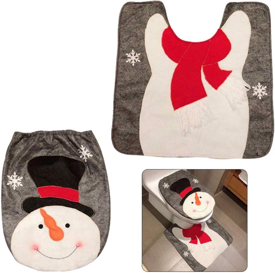 HOT DREAM Ensemble De 3 Housses Pour Abattant De Toilette Et Tapis De