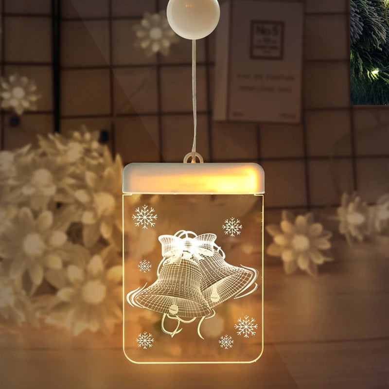 Lampe de Noël à ventouse LED pour décoration de fenêtre de magasin
