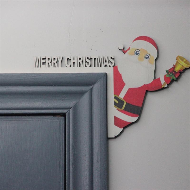 LAOA Panneau de Bienvenue de Noël, Merry Christmas Panneau de Porte de Noël, Panneau de Noël en Bois pour Couronne de Porte de Noël, Décoration Murale (30 cm