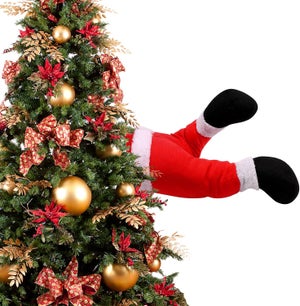 Peluche en Pattes d'elfe - Décoration Noël - Couronne Noël