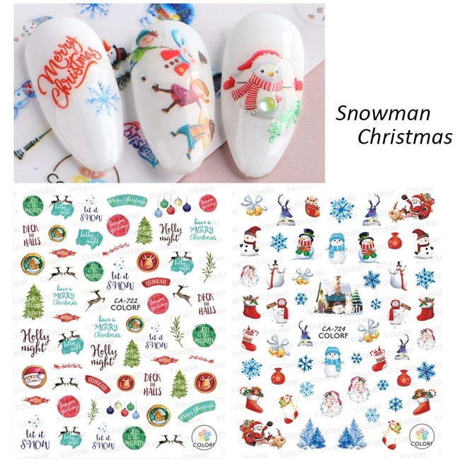 12pcs Bande de décoration de bricolage de flocon de neige de Noël,  autocollant bronzant et ensemble de ruban adhésif en papier