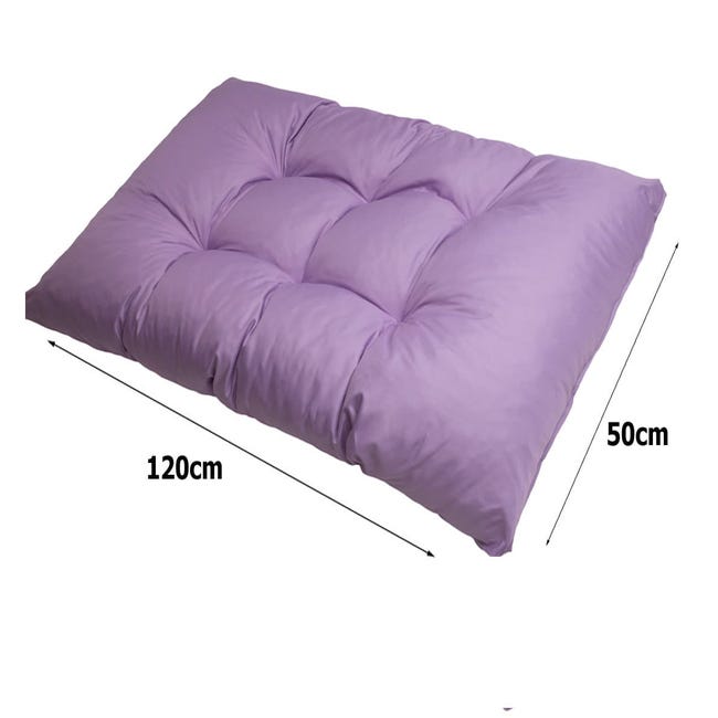Cuscino per pallet 120x50 viola chiaro, cuscini per divani, cuscini per  panche, cuscini da pavimento grandi, cuscini da pavimento per bambini