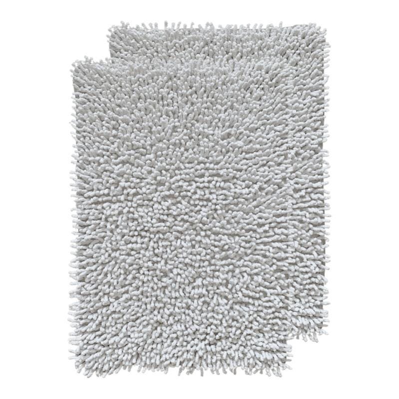 Tapis De Salle De Bain Schöner Wohnen 40x60 Cm - Ultra Moelleux Argenté, Antidérapant Et Lavable En Machine