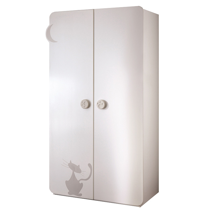 Armoire enfant 2 portes Kitty Blanc Leroy Merlin